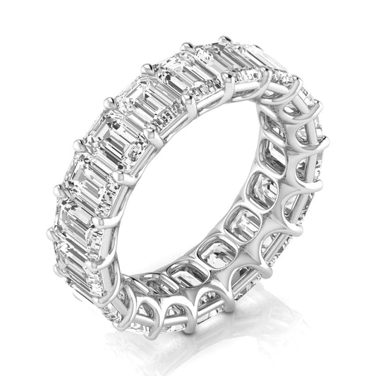 Revival Dimoand 14K Gold Emerald Cut Lab Grown Diamond Eternity Band for Women | 14K Gold, Stone Size-0.50 | E-F Color, VS-SI Clarity | 30 Day Free Return