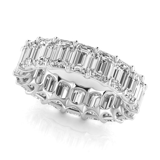 Revival Dimoand 14K Gold Emerald Cut Lab Grown Diamond Eternity Band for Women | 14K Gold, Stone Size-0.50 | E-F Color, VS-SI Clarity | 30 Day Free Return