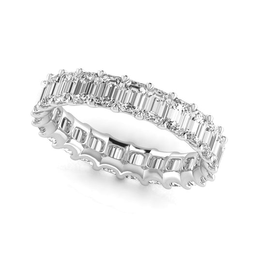 Revival Dimoand 14K Gold Emerald Cut Lab Grown Diamond Eternity Band for Women | 14K Gold, Stone Size-0.20 | E-F Color, VS-SI Clarity | 30 Day Free Return