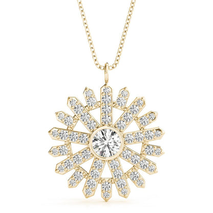 Radiant Starburst Lab Diamond Necklace
