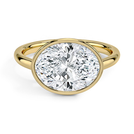 Luna East-West Bezel Solitaire Ring