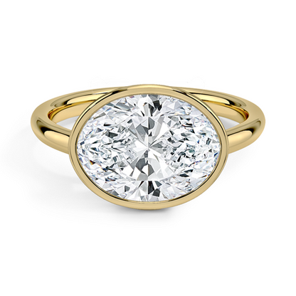 Luna East-West Bezel Solitaire Ring