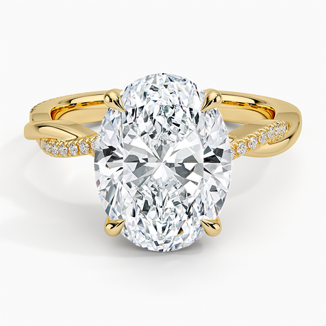 Petite Twisted Vine Hidden Halo Pav\u00e9 Diamond Ring