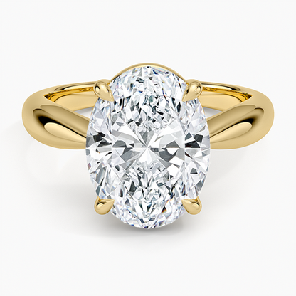 Thea Tapered Solitaire Diamond Ring
