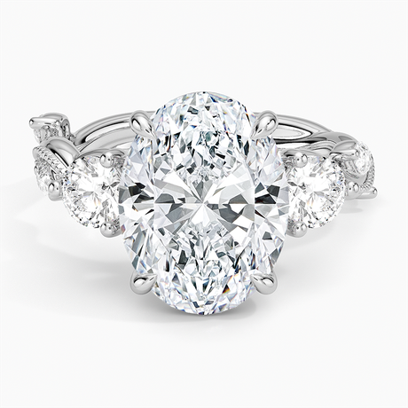 Vintage Secret Garden Three Stone Diamond Ring