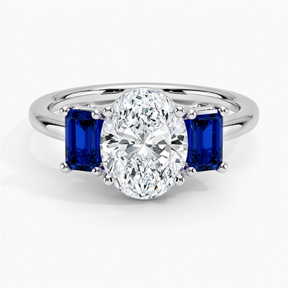 Luxe Rhiannon Three Stone Sapphire Ring