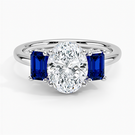 Luxe Rhiannon Three Stone Sapphire Ring