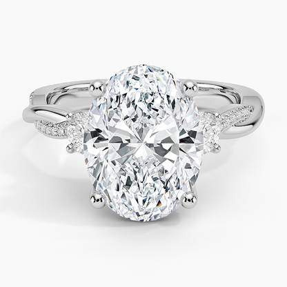 Adorned Petite Twisted Vine Three Stone Diamond Ring