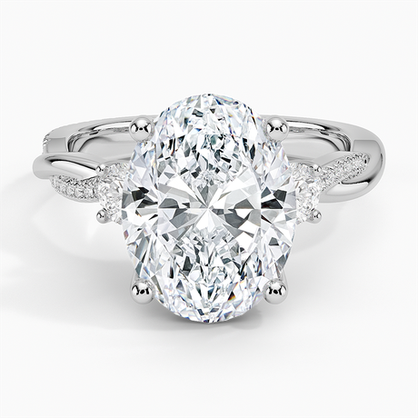 Adorned Petite Twisted Vine Three Stone Diamond Ring