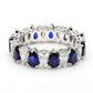 Revival Diamond Womens 14K White Gold Eternity Band Ring Pear-Shaped and Diamonds