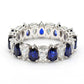 Revival Diamond Womens 14K White Gold Eternity Band Ring Pear-Shaped and Diamonds