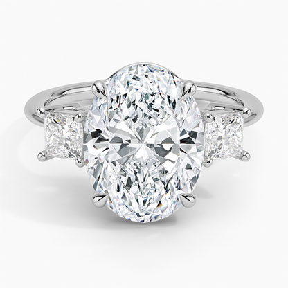 Princess Cut Three Stone Diamond Ring