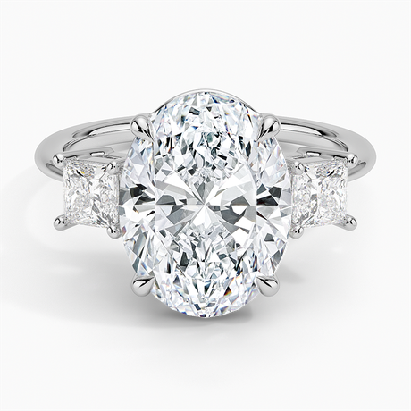 Princess Cut Three Stone Diamond Ring