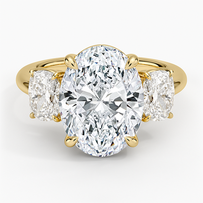 Luxe Faye Elongated Cushion Three Stone Diamond Ring (1 ct. tw.)