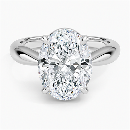Thea Tapered Solitaire Diamond Ring