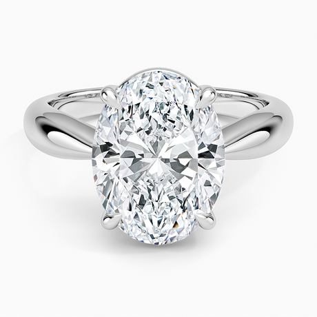 Thea Tapered Solitaire Diamond Ring
