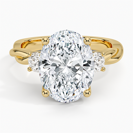 Twisted Vine Three Stone Diamond Ring
