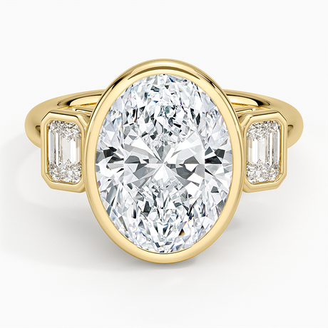 Rhiannon Bezel Three Stone Diamond Ring