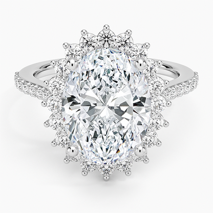 Luxe Sunburst Halo Diamond Ring (1/2 ct. tw.)