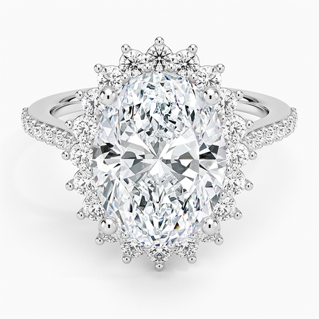 Luxe Sunburst Halo Diamond Ring (1/2 ct. tw.)