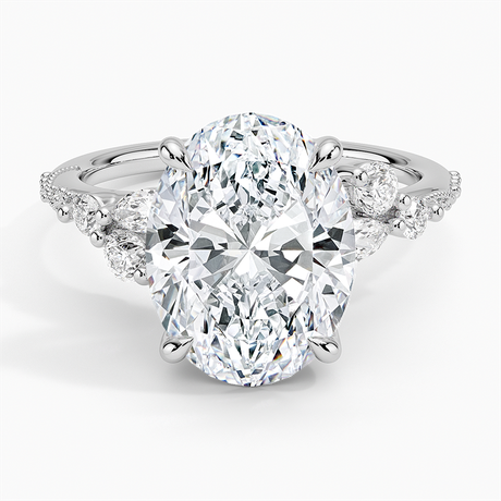 Luxe Camellia Milgrain Diamond Ring