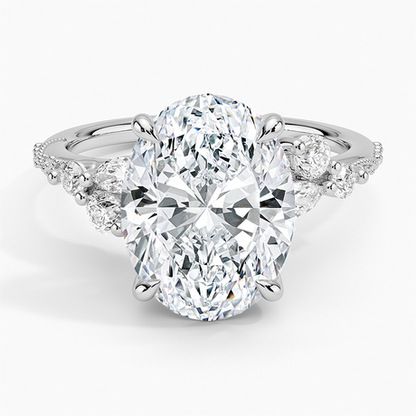 Luxe Camellia Milgrain Diamond Ring