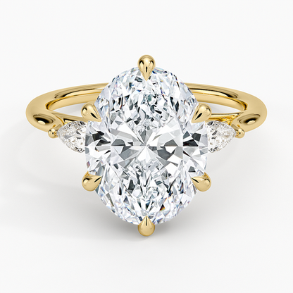 Delilah Three Stone Pear Diamond Ring (1/5 ct. tw.)