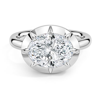 Harper East-West Bezel-Prong Solitaire Ring