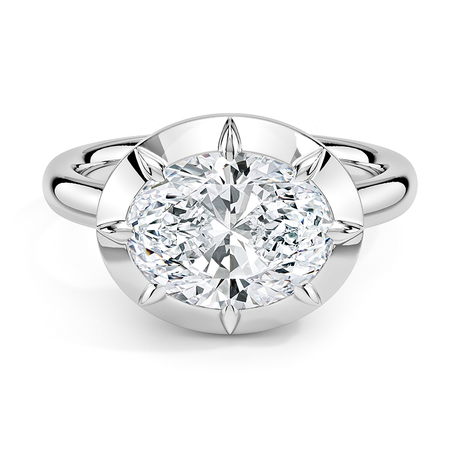 Harper East-West Bezel-Prong Solitaire Ring