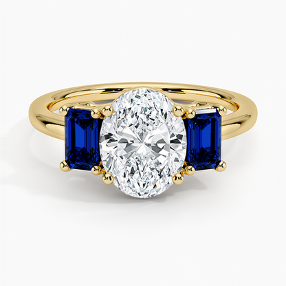 Luxe Rhiannon Three Stone Sapphire Ring