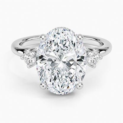Floating Three Stone Diamond Ring