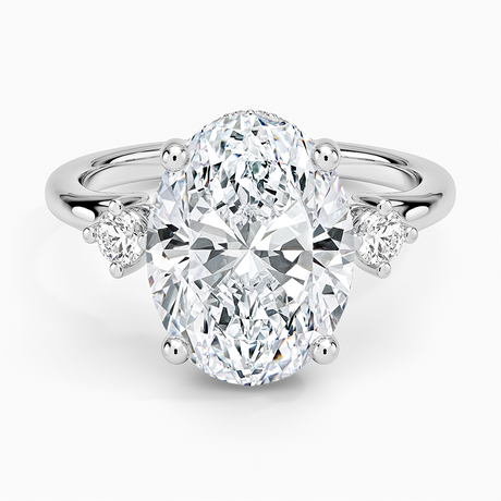Floating Three Stone Diamond Ring
