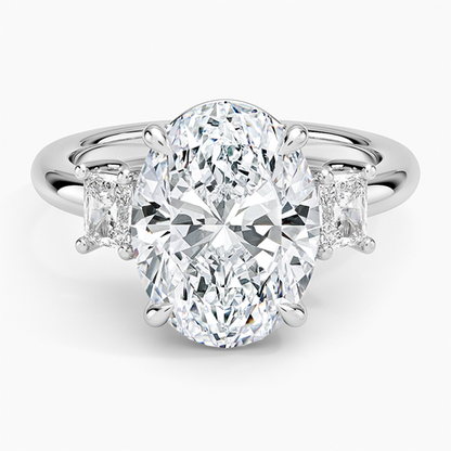 Helena Radiant-Cut Three Stone Diamond Ring (3/8 ct. tw.)