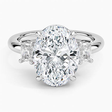 Helena Radiant-Cut Three Stone Diamond Ring (3/8 ct. tw.)