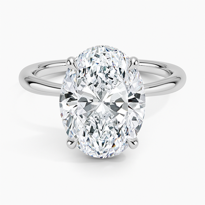 Freesia Hidden Halo Diamond Ring