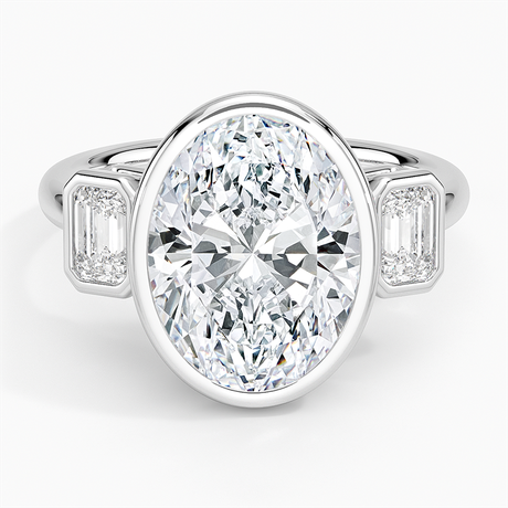 Rhiannon Bezel Three Stone Diamond Ring