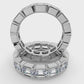 Revival Dimoand 14K Gold East-West Half Bezel Emerald Cut Lab Grown Diamond Eternity Band | 14K Gold, Stone Size-0.33 | E-F Color, VS-SI Clarity | 30 Day Free Return