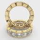 Revival Dimoand 14K Gold East-West Half Bezel Emerald Cut Lab Grown Diamond Eternity Band | 14K Gold, Stone Size-0.33 | E-F Color, VS-SI Clarity | 30 Day Free Return