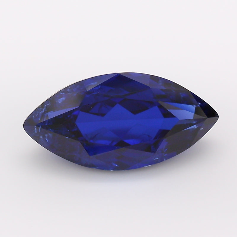 3.81 Carat Royal Blue Marquise Cut Lab Grown Sapphire