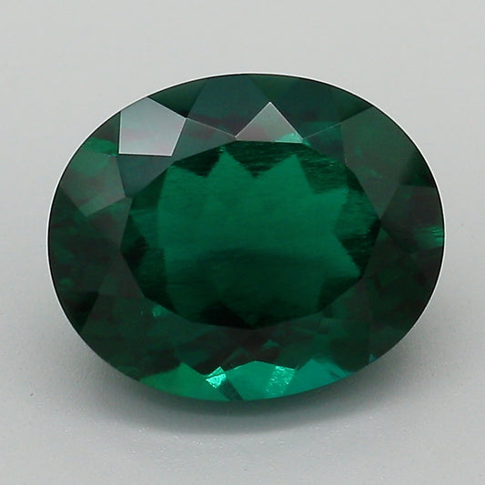 3.26 Carat Green Oval Cut Lab Grown Emerald