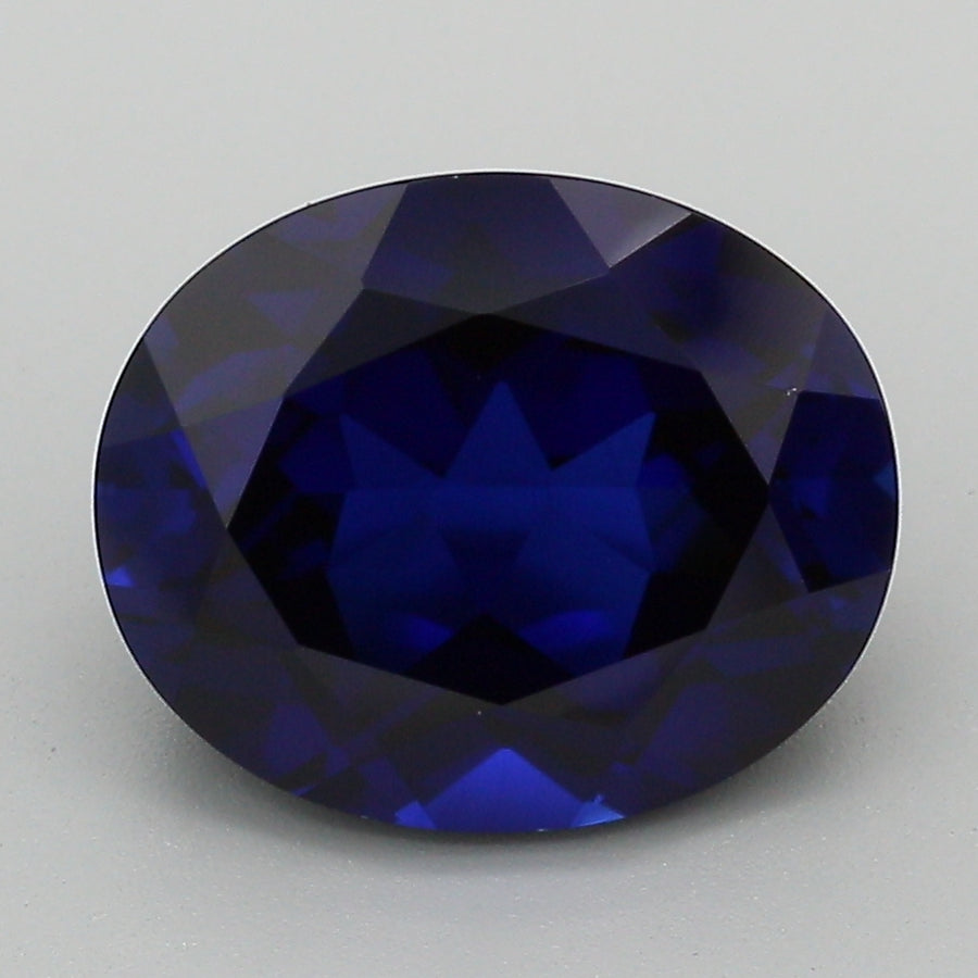 4.68 Carat Blue Oval Cut Lab Grown Sapphire
