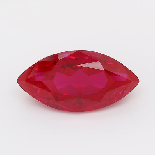 3.99 Carat Pigeon Blood Marquise Cut Lab Grown Ruby
