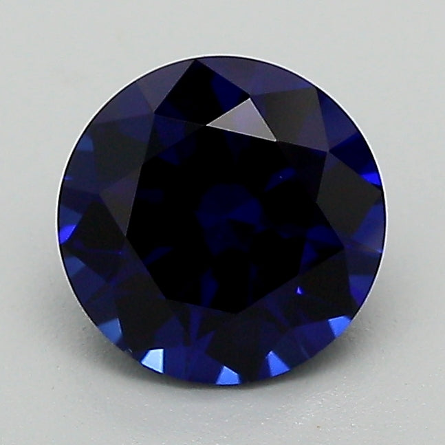 1.64 Carat Blue Round Cut Lab Grown Sapphire