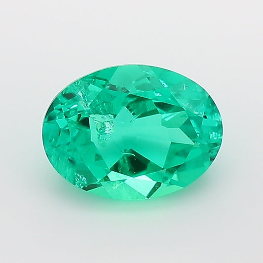1.08 Carat Green Oval Cut Lab Grown Colombian Emerald