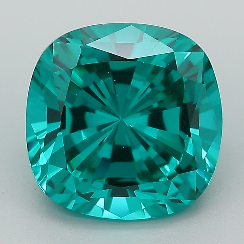 6.0 Carat Blue Square Cushion Cut Lab Grown Paraiba