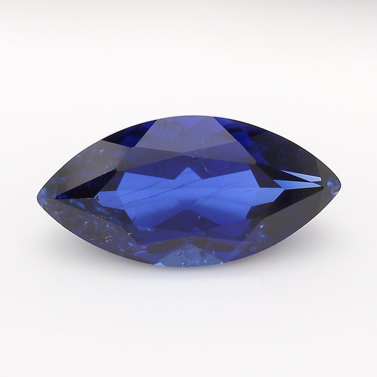 5.27 Carat Royal Blue Marquise Cut Lab Grown Sapphire