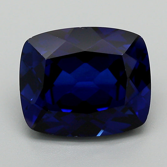 7.19 Carat Blue Long Cushion Cut Lab Grown Sapphire