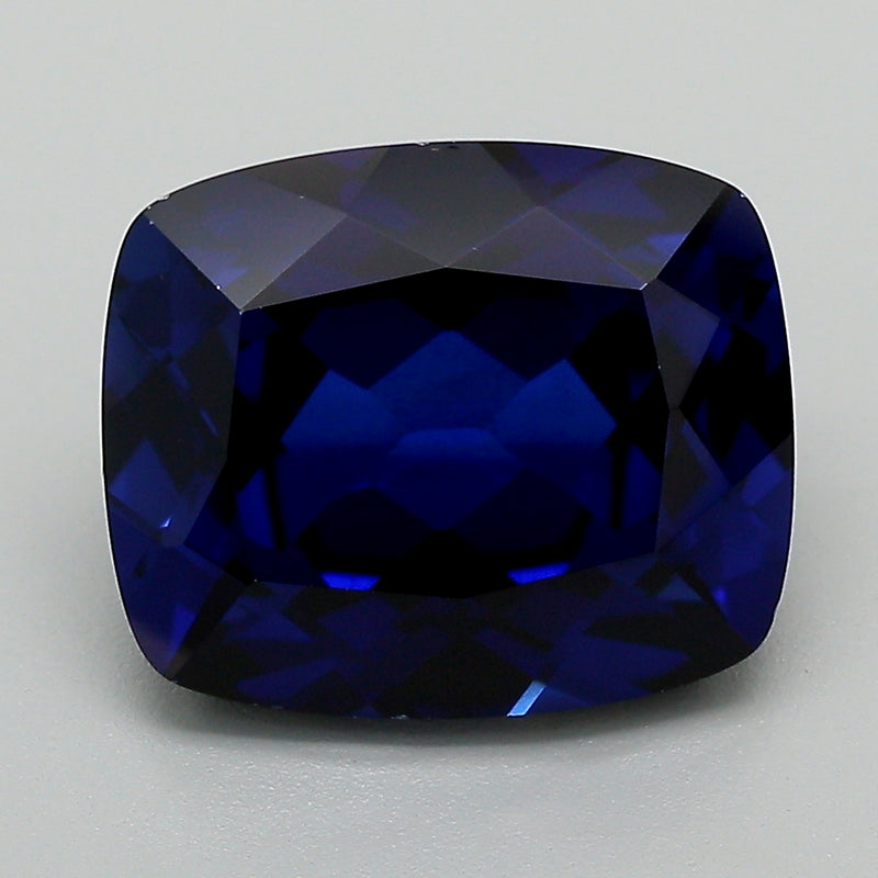 7.19 Carat Blue Long Cushion Cut Lab Grown Sapphire