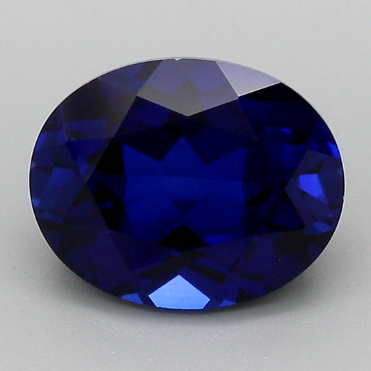 3.49 Carat Blue Oval Cut Lab Grown Sapphire