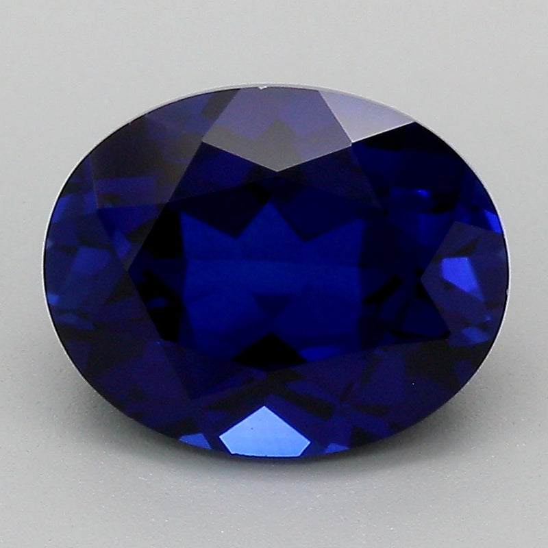 3.49 Carat Blue Oval Cut Lab Grown Sapphire